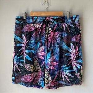 NWT Rebel Minds Swim Trunks Canabis Brilliant Color